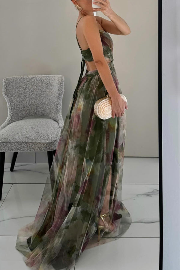 Lisa – Elegantes Maxikleid mit Blumenmuster