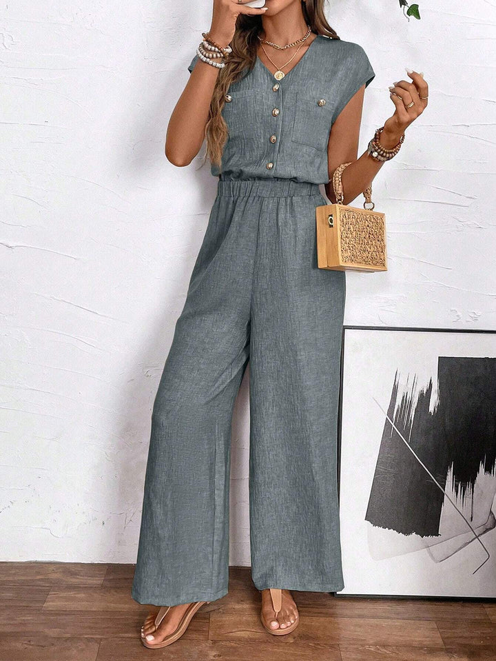 Mira - Luftiger Jumpsuit mit Knöpfen