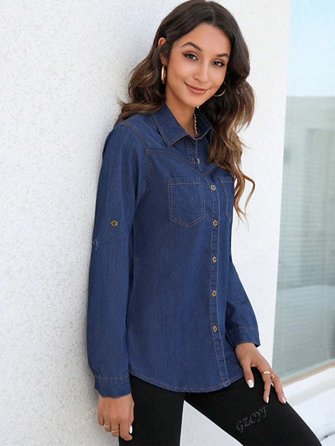 Nina - Lässiges Jeanshemd Damen