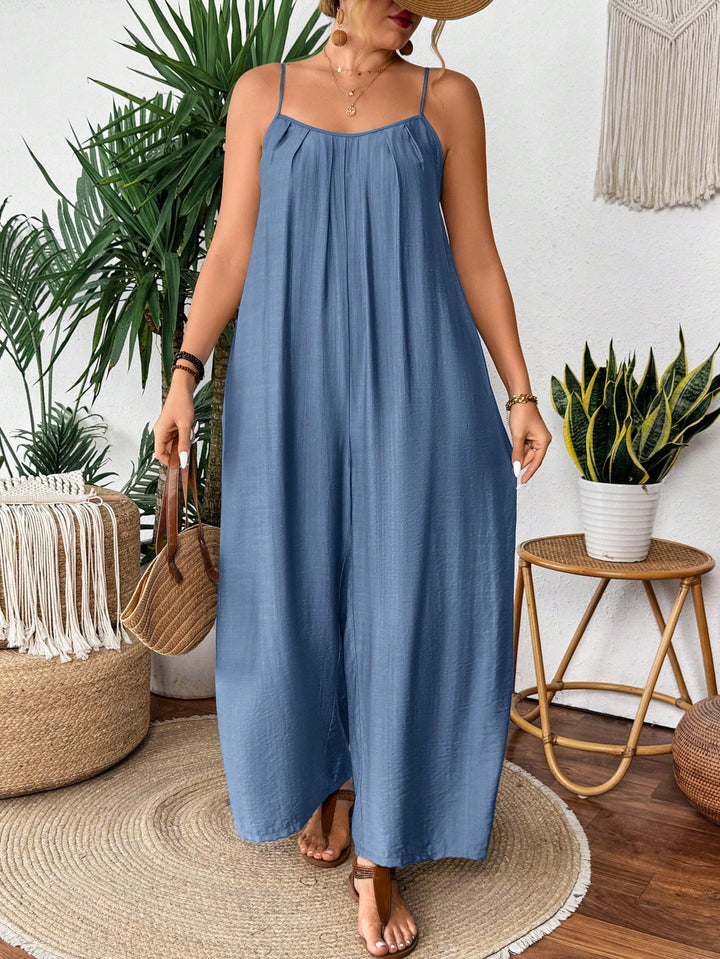Isabelle - Plus Size Luftiger Jumpsuit mit Spaghettiträgern