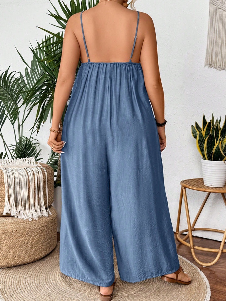 Isabelle - Plus Size Luftiger Jumpsuit mit Spaghettiträgern