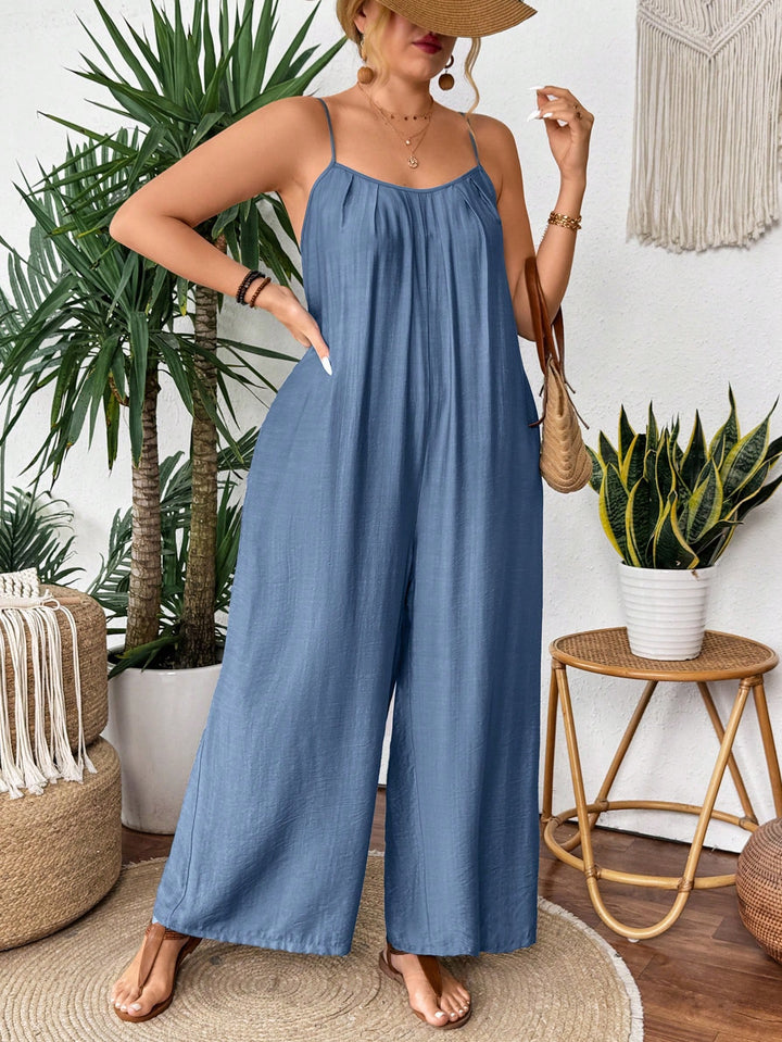 Isabelle - Plus Size Luftiger Jumpsuit mit Spaghettiträgern