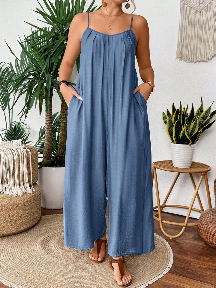 Isabelle - Plus Size Luftiger Jumpsuit mit Spaghettiträgern