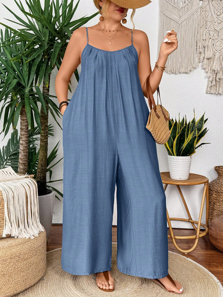 Isabelle - Plus Size Luftiger Jumpsuit mit Spaghettiträgern
