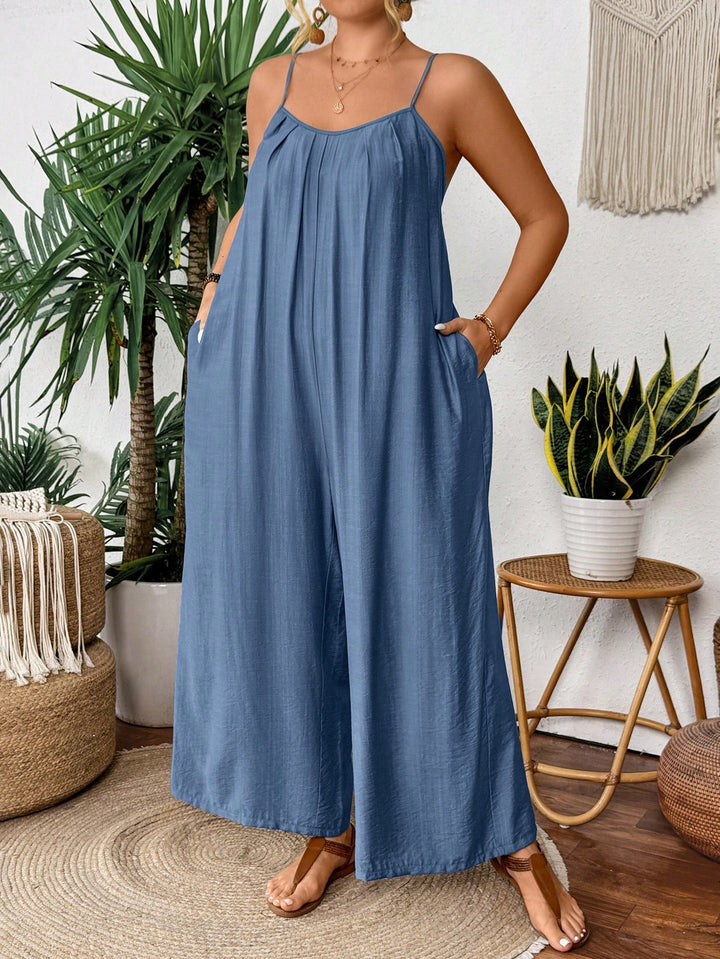 Isabelle - Plus Size Luftiger Jumpsuit mit Spaghettiträgern