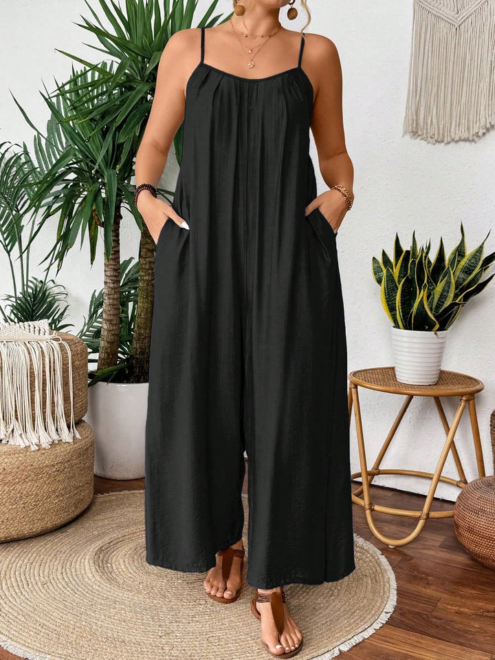 Isabelle - Plus Size Luftiger Jumpsuit mit Spaghettiträgern