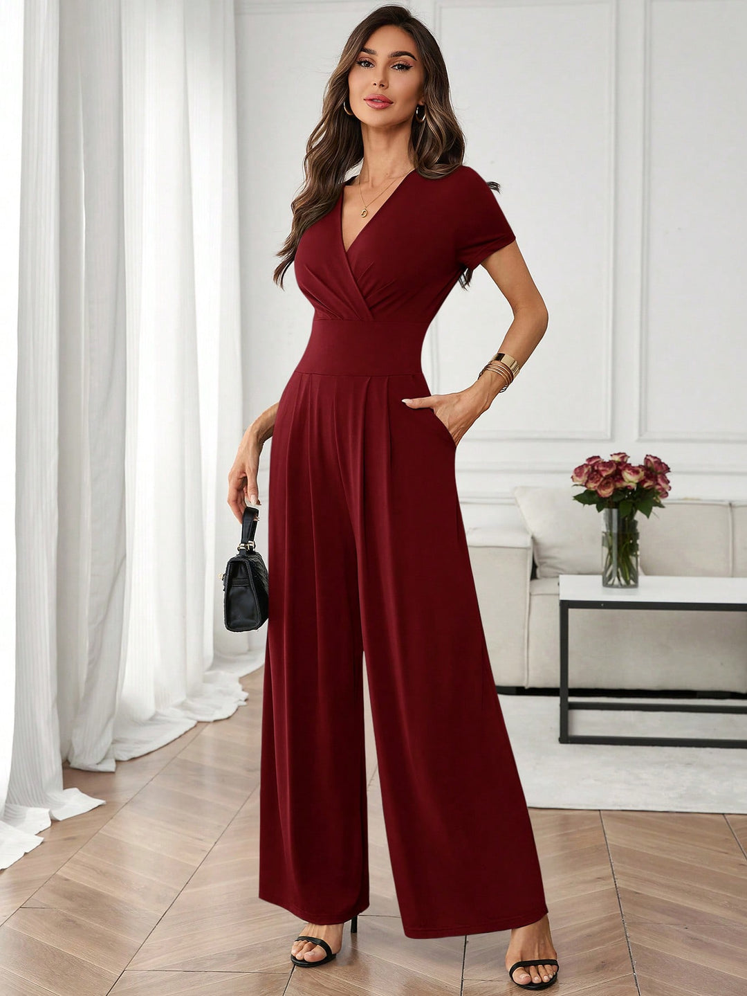 Melina - Eleganter Wickel Jumpsuit