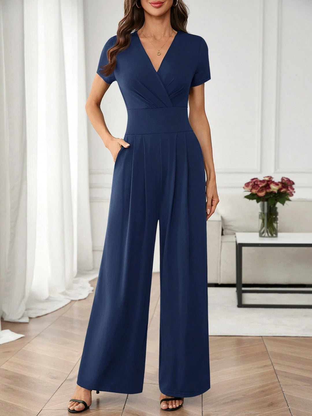 Melina - Eleganter Wickel Jumpsuit