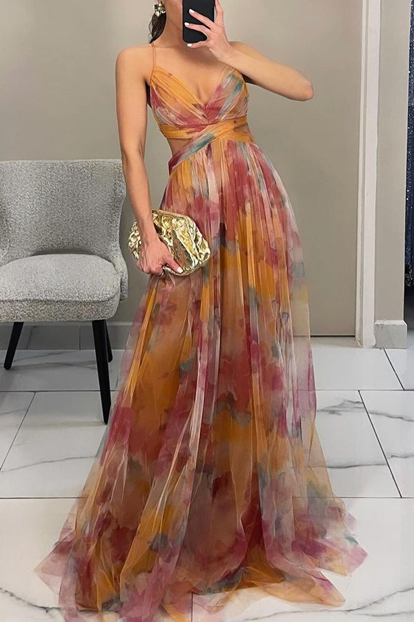Lisa – Elegantes Maxikleid mit Blumenmuster