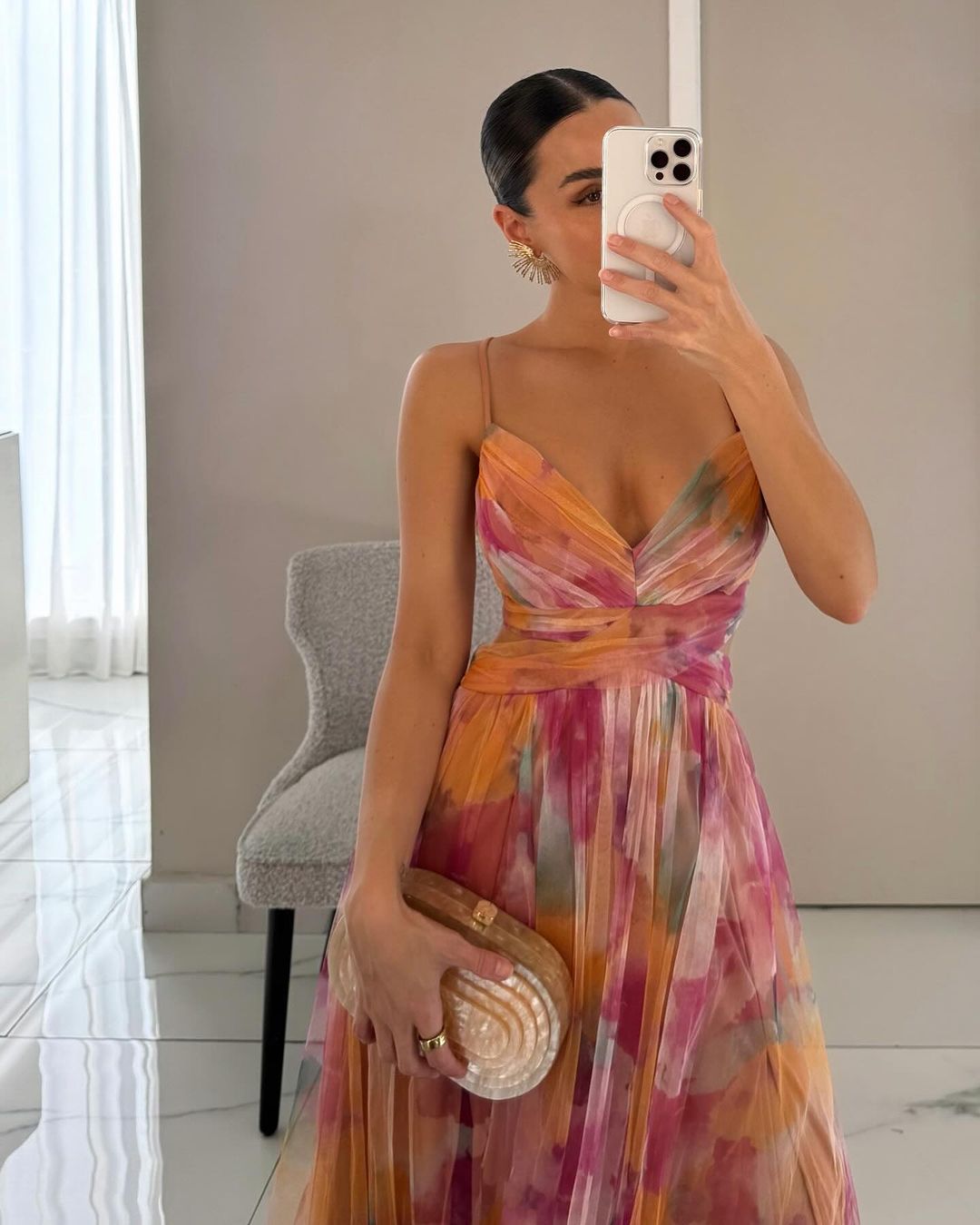 Lisa – Elegantes Maxikleid mit Blumenmuster