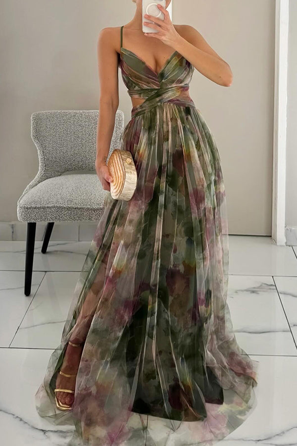 Lisa – Elegantes Maxikleid mit Blumenmuster