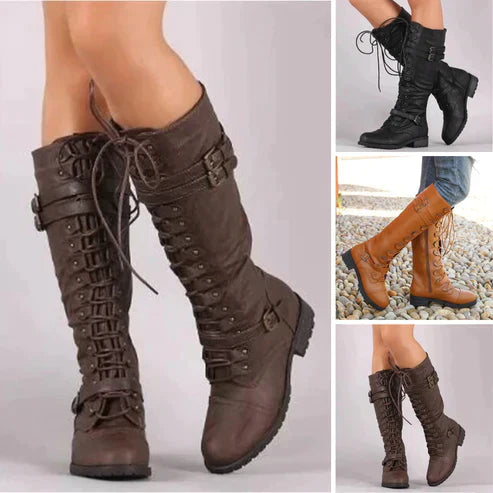 Monika – Retro Schnürstiefeletten Damen