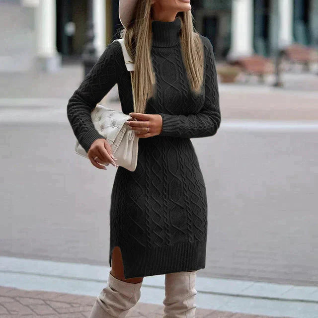 Lena – Winter Strickkleid Elegant