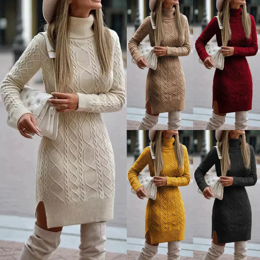 Lena – Winter Strickkleid Elegant