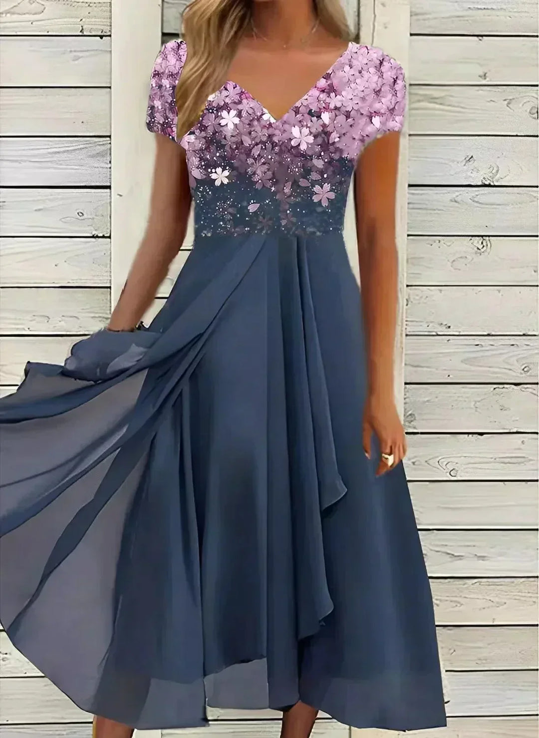 Maja - Elegantes Chiffon Kleid