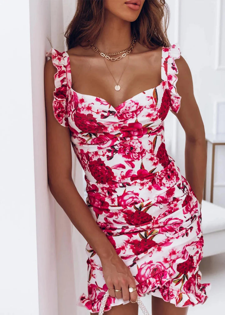 Elena - Sommerliches V-Ausschnitt Kleid