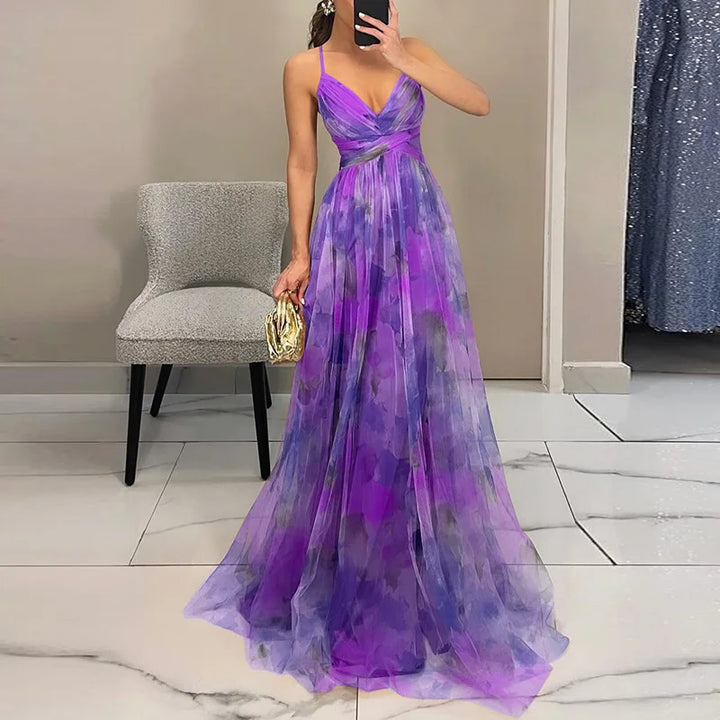 Lisa – Elegantes Maxikleid mit Blumenmuster