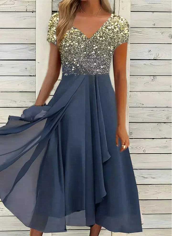 Maja - Elegantes Chiffon Kleid