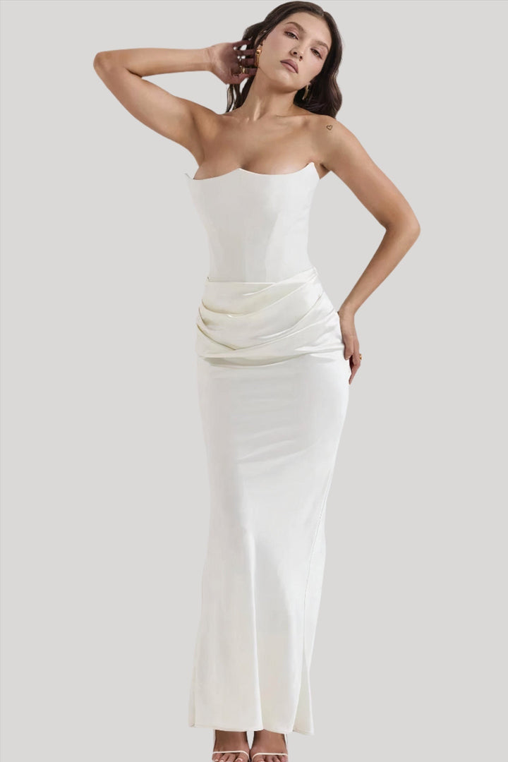 Julia – Schulterfreies Maxikleid Damen