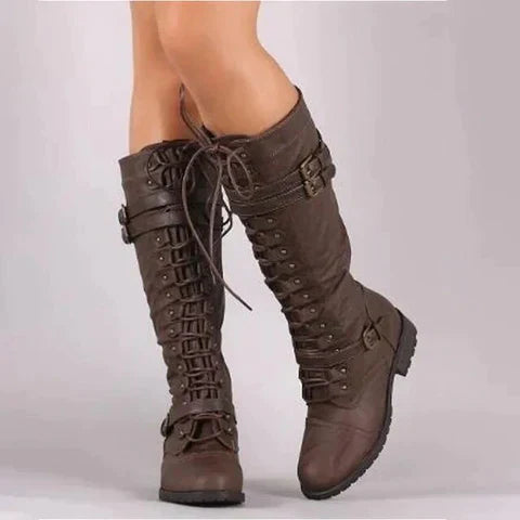 Monika – Retro Schnürstiefeletten Damen