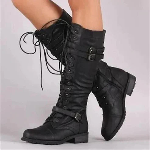 Monika – Retro Schnürstiefeletten Damen
