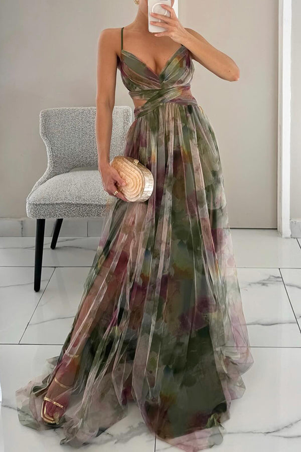 Lisa – Elegantes Maxikleid mit Blumenmuster