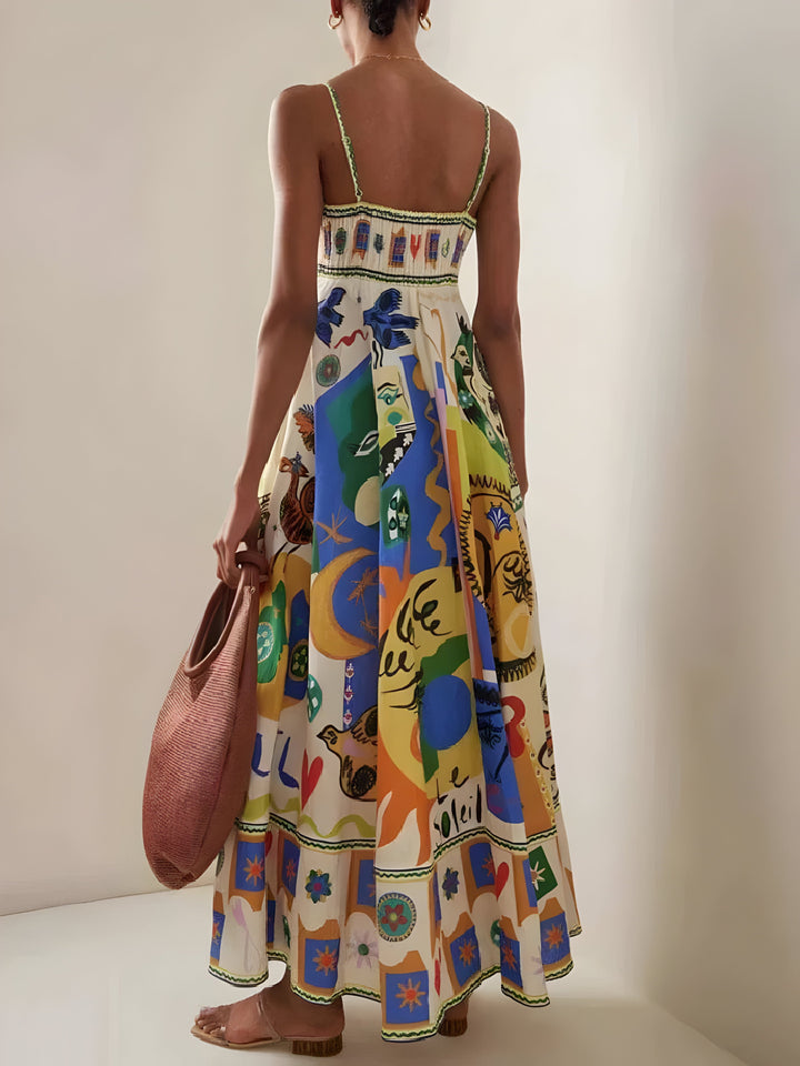 Eva – Lockeres Sommer Leinenkleid