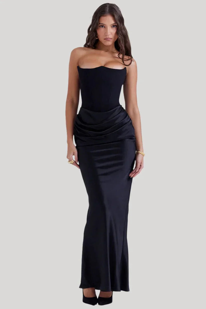 Julia – Schulterfreies Maxikleid Damen