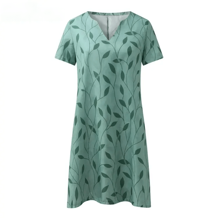 Johanna - Bedrucktes Kleid mit V-Ausschnitt