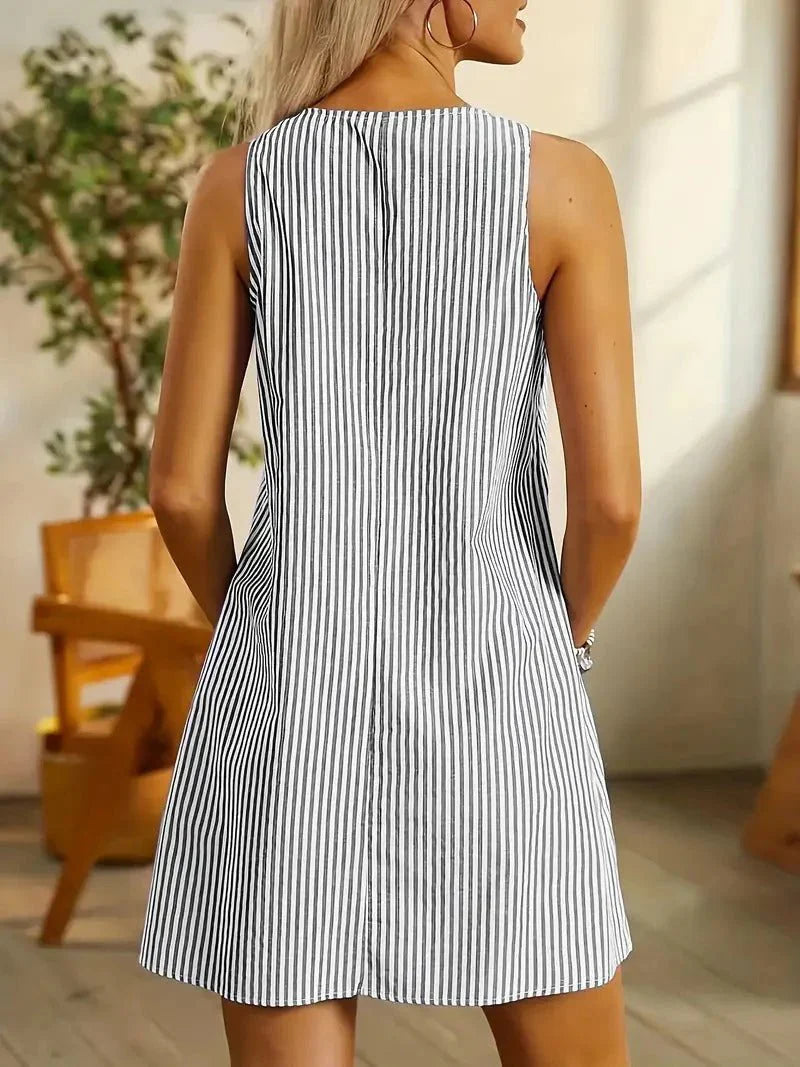 Laura - Gestreiftes Mini-Kleid